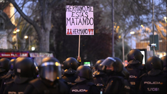 La manifestación a favor de Pablo Hasél en Madrid acaba sin incidentes