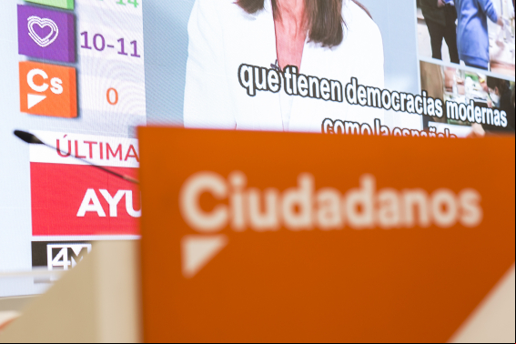 Ciudadanos se hunde y queda fuera de la Asamblea