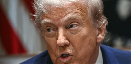 US President Donald Trump speaks during a cabinet meeting in the Cabinet Room of the White House on April 10, 2025, in Washington, DC. Trump on Thursday warned of the 