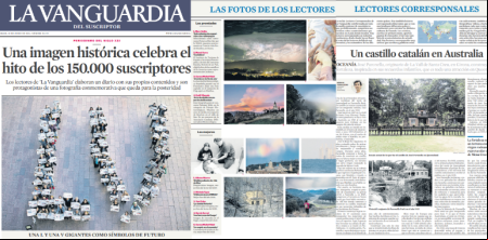 'La Vanguardia del suscriptor', un diario elaborado solo con contenidos de los lectores