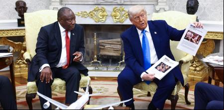 Trump mostró una imagen del Congo como una de las pruebas del “genocidio blanco” en Sudáfrica