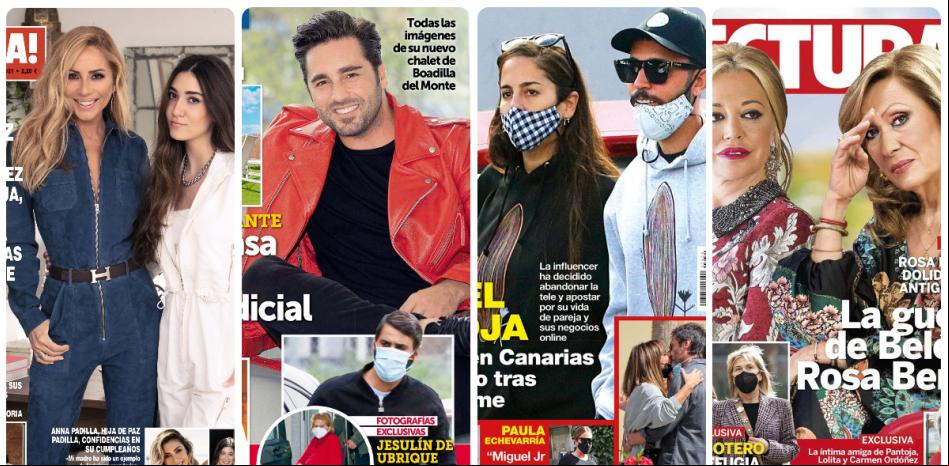 Marta Sánchez, Bustamante, Anabel Pantoja y Rosa Benito vs Belén Esteban protagonizan las portadas