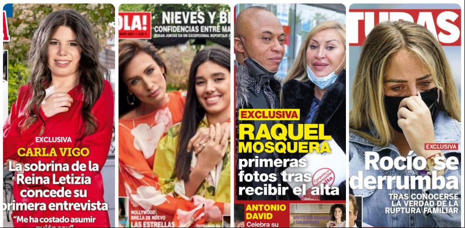 Carla Vigo, Nieves Álvarez, Rocío Flores y Raquel Mosquera protagonizan las portadas