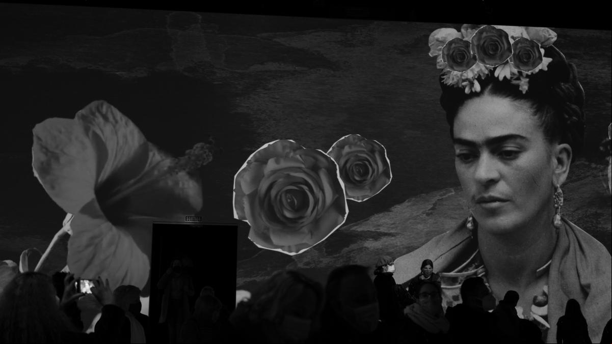 Frida Kahlo monocromática y a todo color