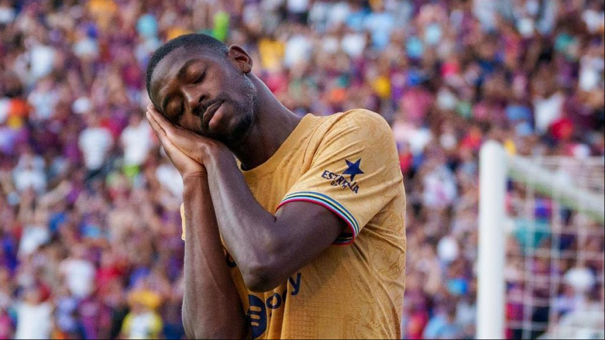 Dembélé deslumbra en Estados Unidos y celebra a lo Stephen Curry