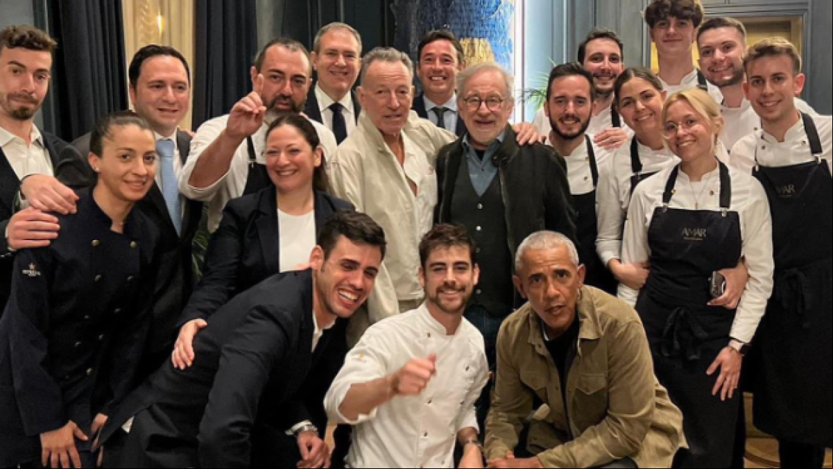 ¿Reservado? No, gracias. Así fue la cena de Obama, Springsteen y Spielberg en Amar