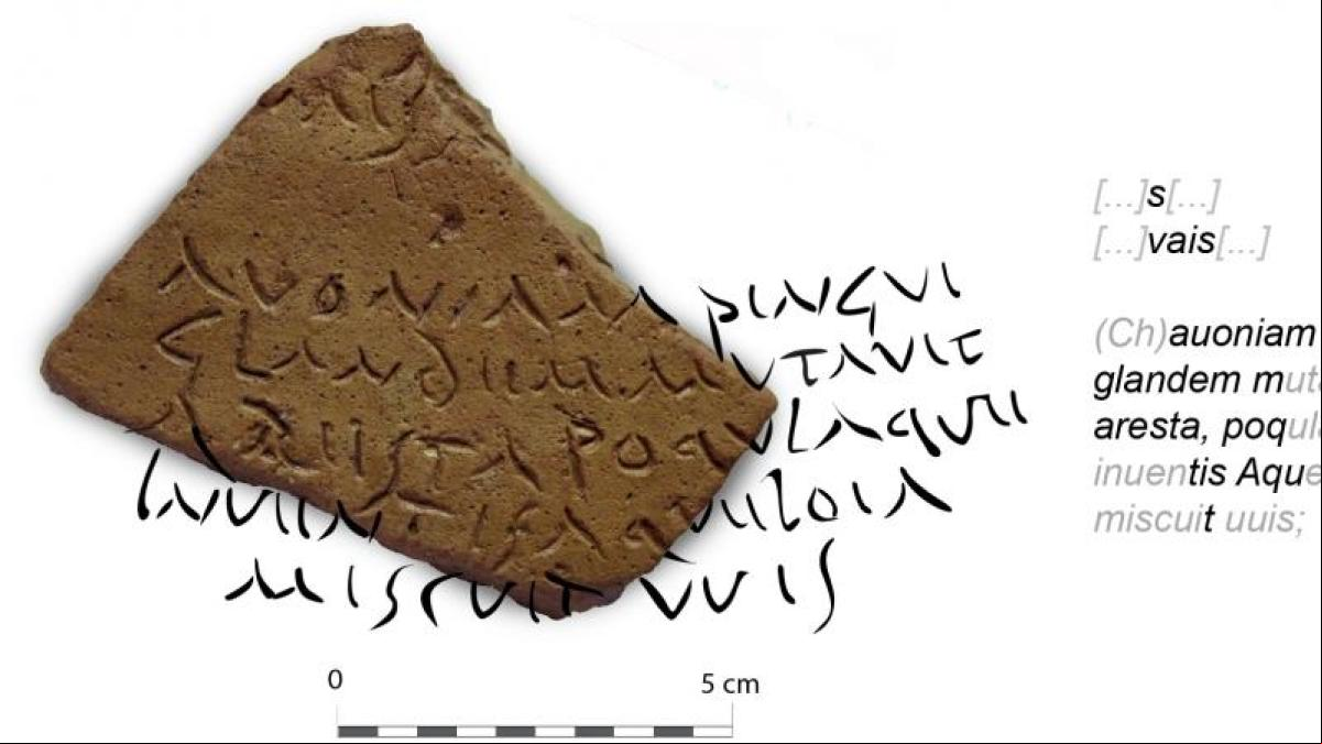 El poema de Virgilio grabado en un ánfora romana de aceite hallada en Córdoba