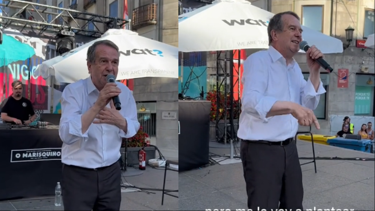 El momentazo de Abel Caballero, alcalde de Vigo, rapeando delante de toda la ciudad: “Ninguno a este nivel”