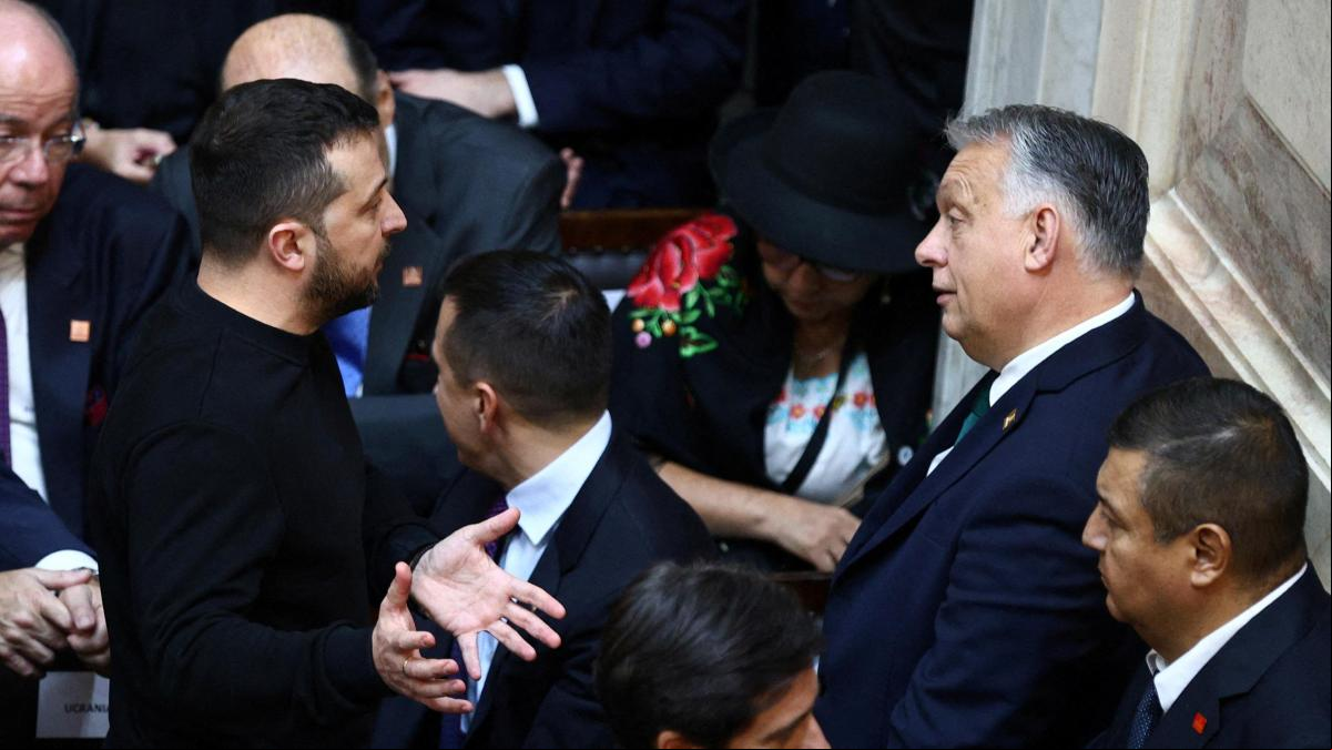 Intensa conversación entre Zelenski y Orbán en la toma de posesión de Milei