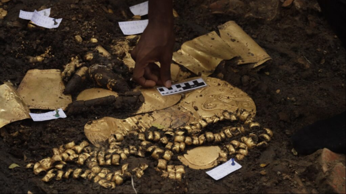 El importante señor de Panamá enterrado hace 1.200 años con un deslumbrante tesoro de oro