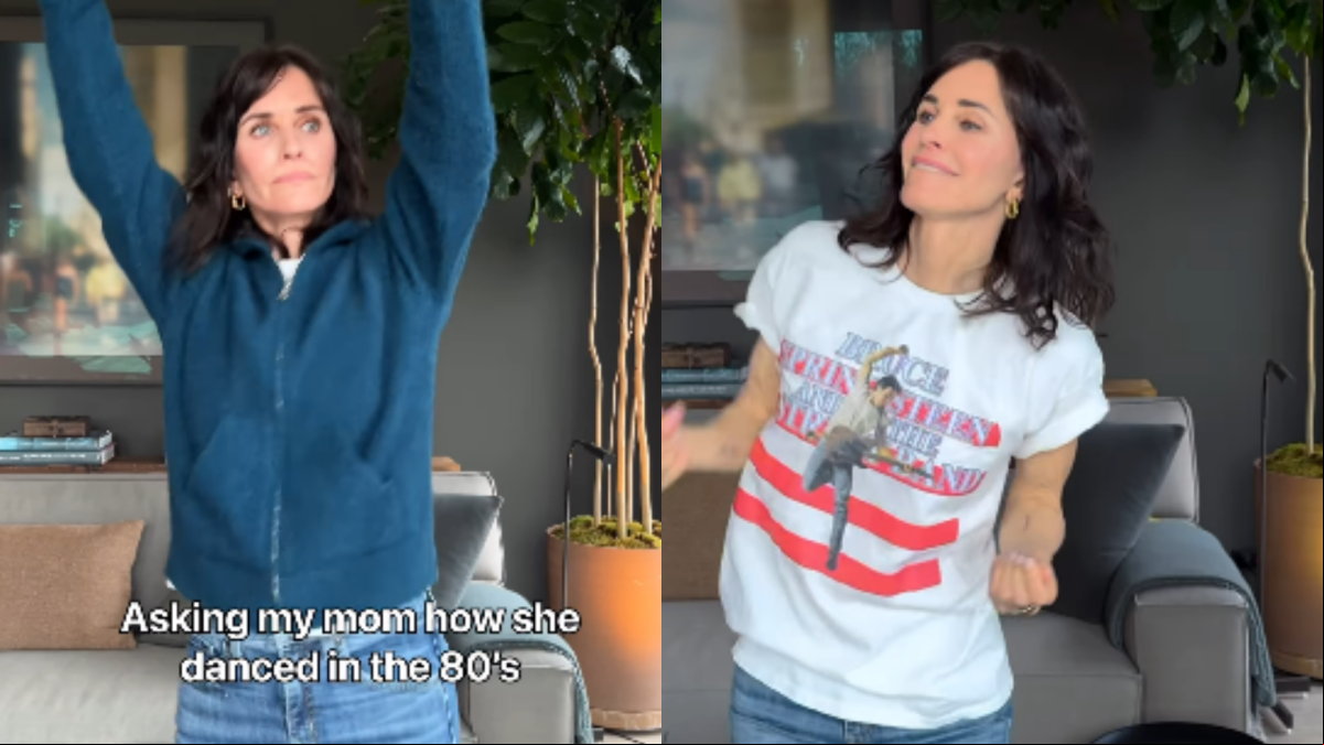 Courteney Cox, Monica de ‘Friends’, recrea 40 años después el mítico baile con Bruce Springsteen