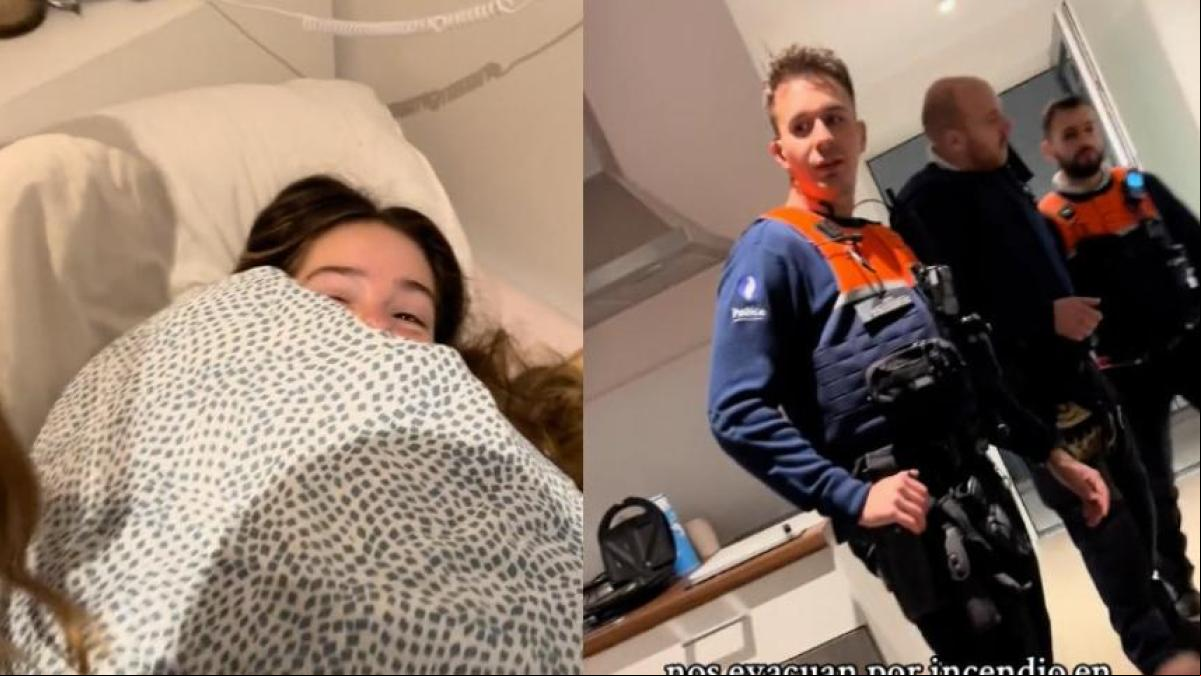 Unas españolas de Erasmus irrumpen en la habitación de su amiga con los bomberos por un incendio y se niega a moverse de la cama