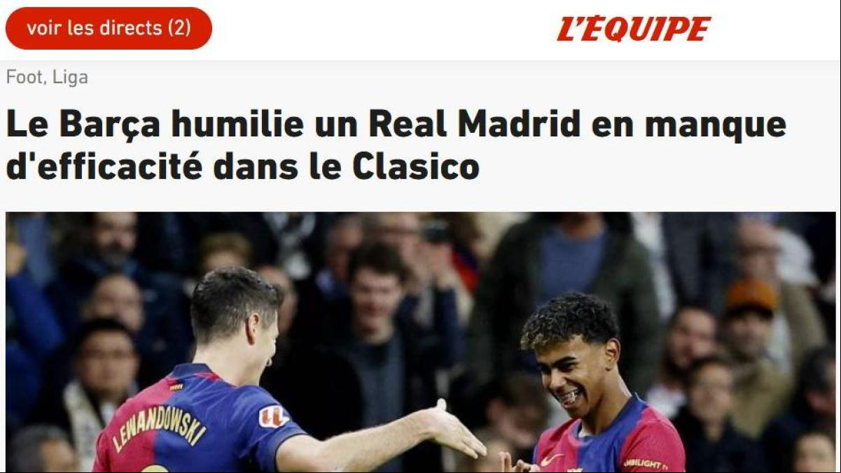 “Humillación”, “paliza histórica” o “festival culé”, la prensa rinde honores al Barça