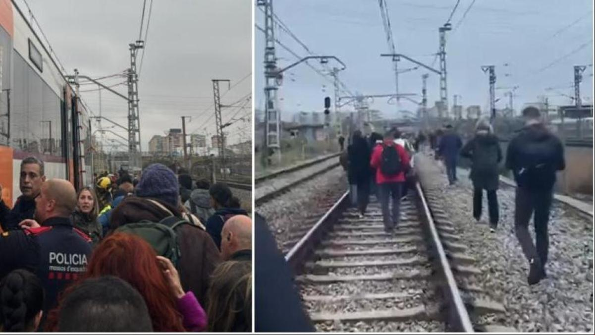 Enésima jornada de caos en Rodalies: obligados a saltar a la vía tras una hora parados en Bellvitge