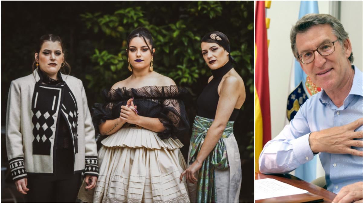 Feijóo muestra su apoyo a Tanxugueiras, las candidatas gallegas a Eurovisión 2022