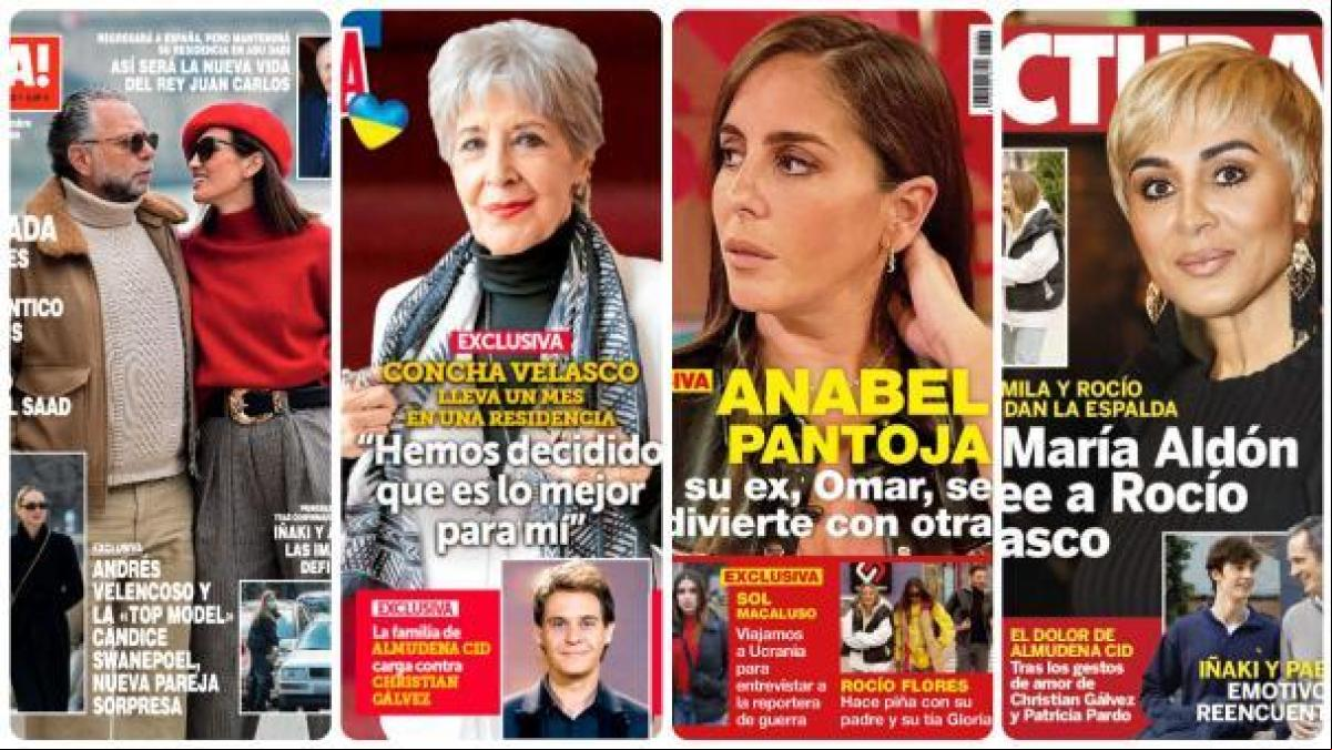 Nieves Álvarez, Concha Velasco, Anabel Pantoja y Ana Mª Aldón protagonizan las portadas
