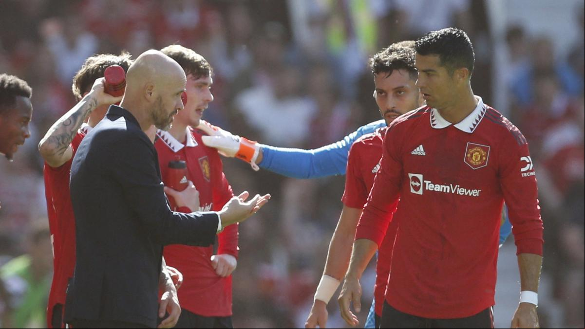 Ten Hag critica a Ronaldo por marcharse antes del final del partido contra el Rayo