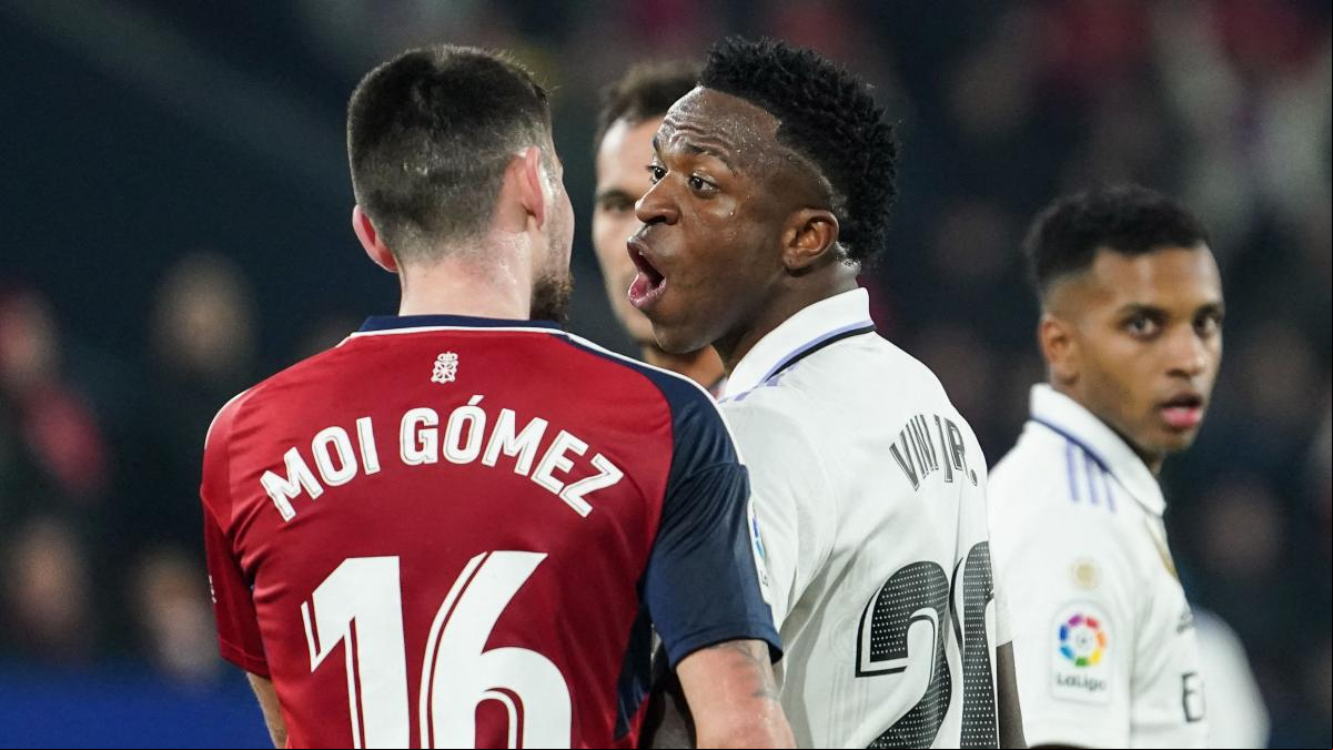 Se archiva la denuncia por insultos racistas contra Vinícius en el campo del Osasuna