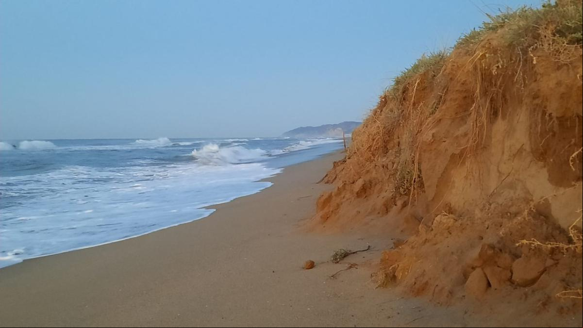 La marca de Juliette en la playa de Gavà