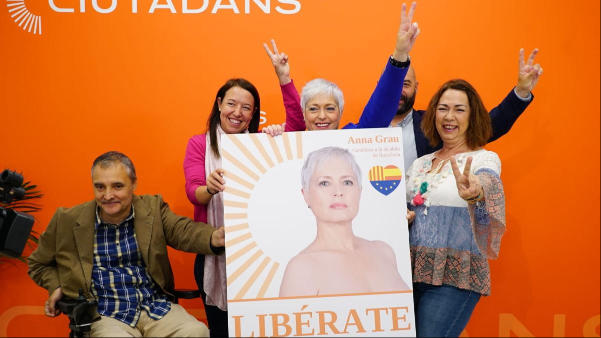 Anna Grau se destapa en el cartel de campaña de Ciudadanos, que tendrá como lema Libérate