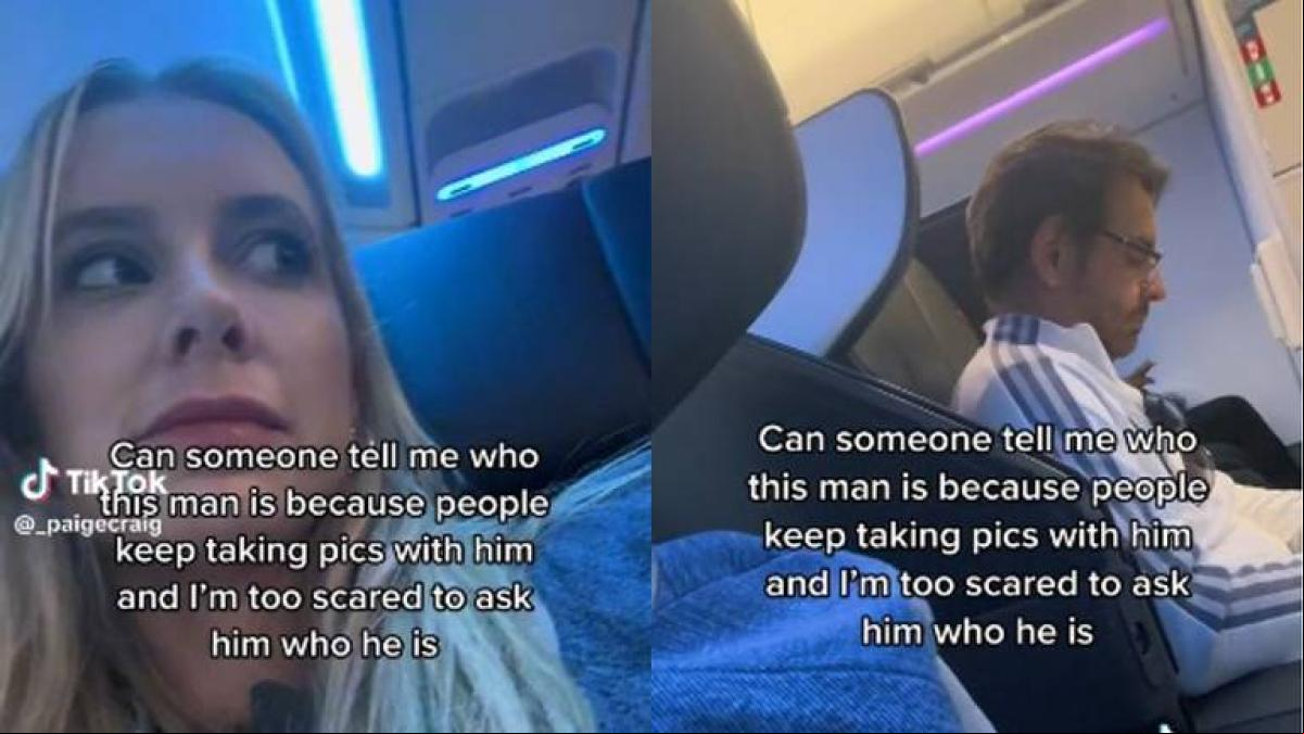 La sorpresa de una tiktoker extranjera al no reconocer a Eugenio Derbez en un vuelo