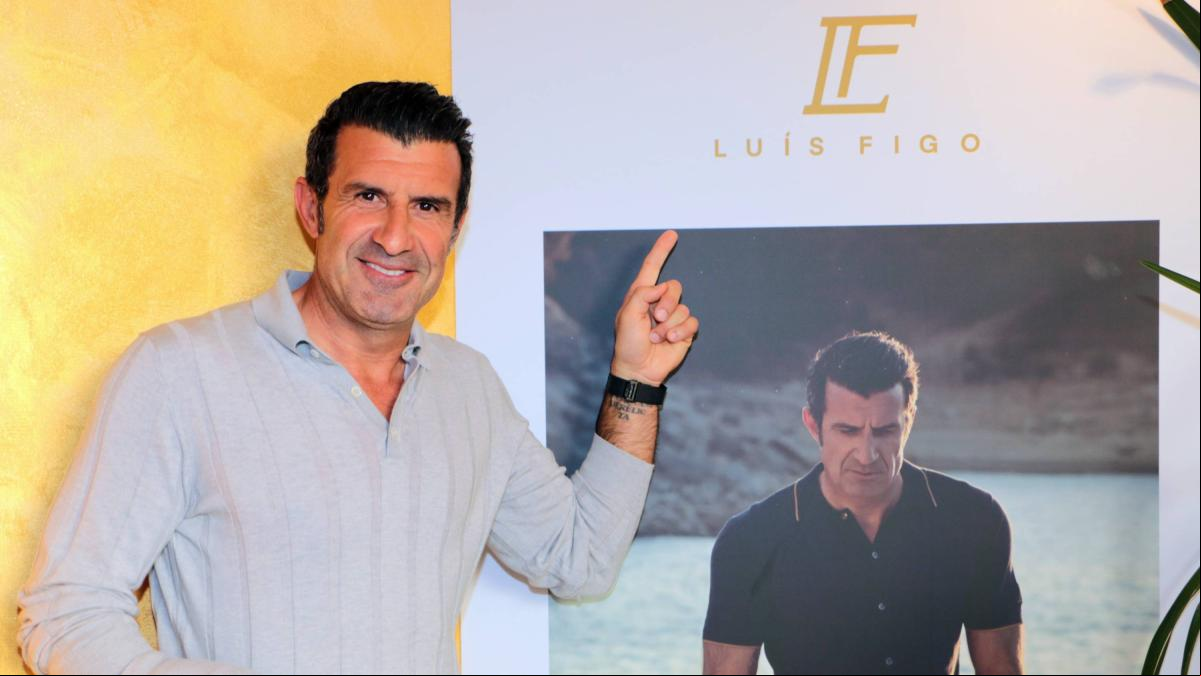 Luís Figo presenta su firma de moda