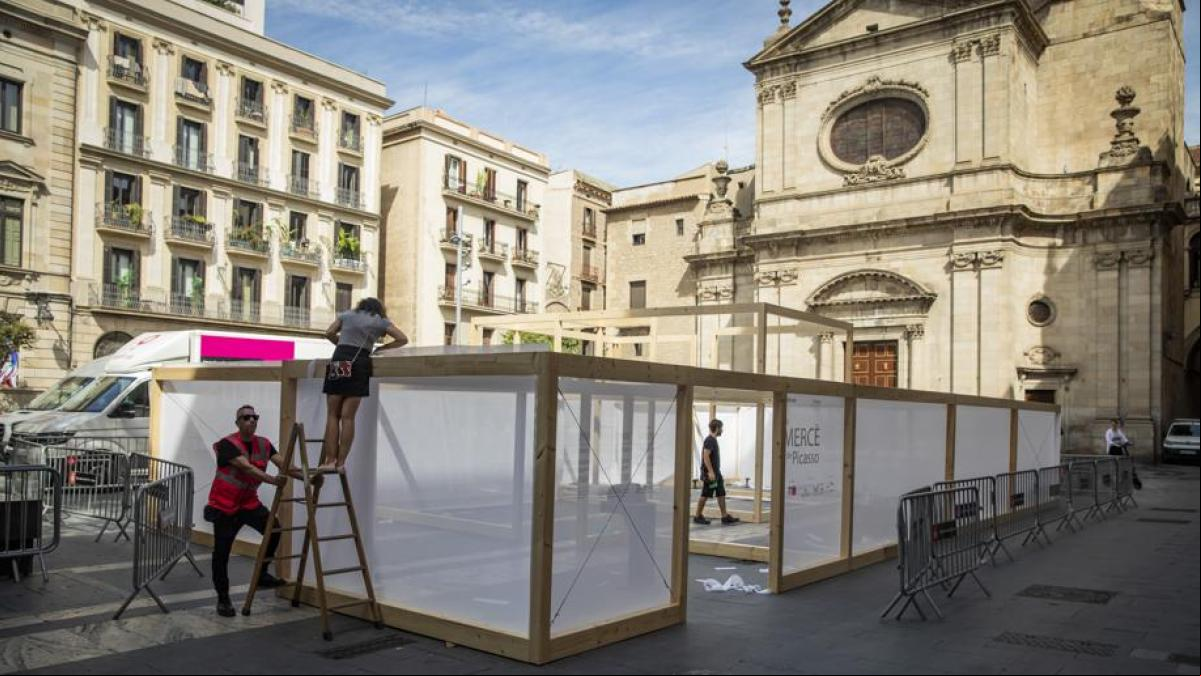 La casa en la que vivió Picasso vuelve a levantarse en la plaza de la Mercè
