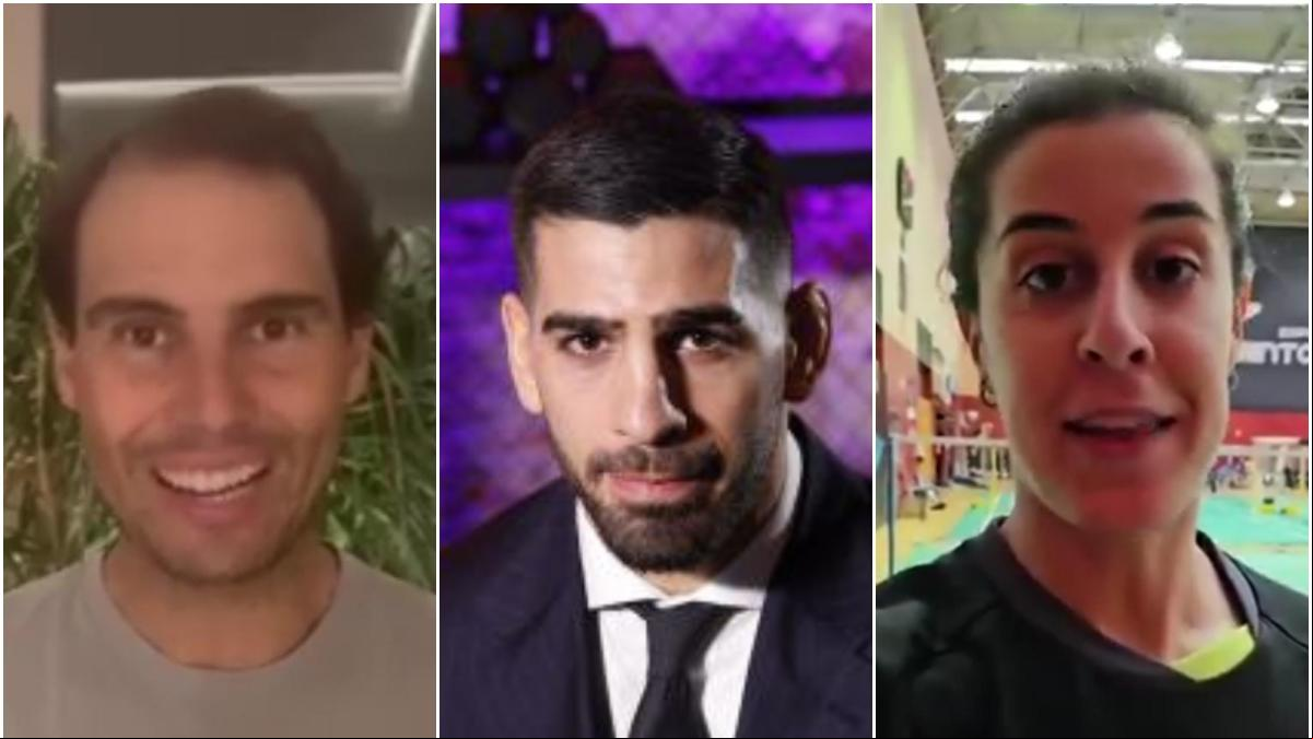 Nadal, Iniesta y Carolina Marín, entre otros famosos, mandan fuerzas a Topuria para el combate de la UFC
