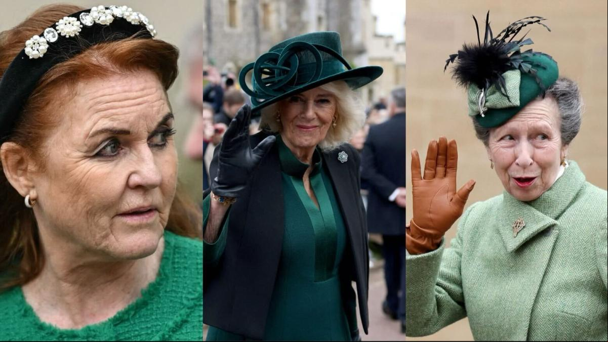 Por qué la reina Camila, la princesa Ana y Sarah Ferguson iban vestidas de verde
