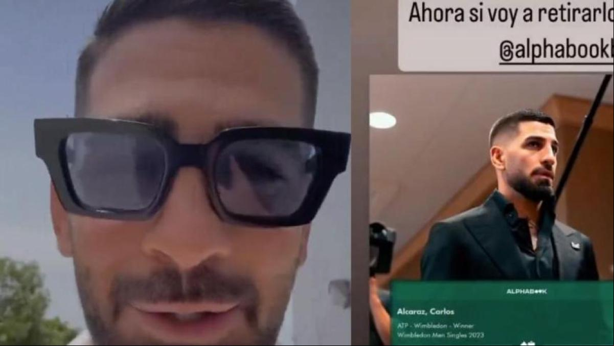 Illia Topuria muestra la fortuna que ganó apostando por Alcaraz en Wimbledon: “No dudé nunca”