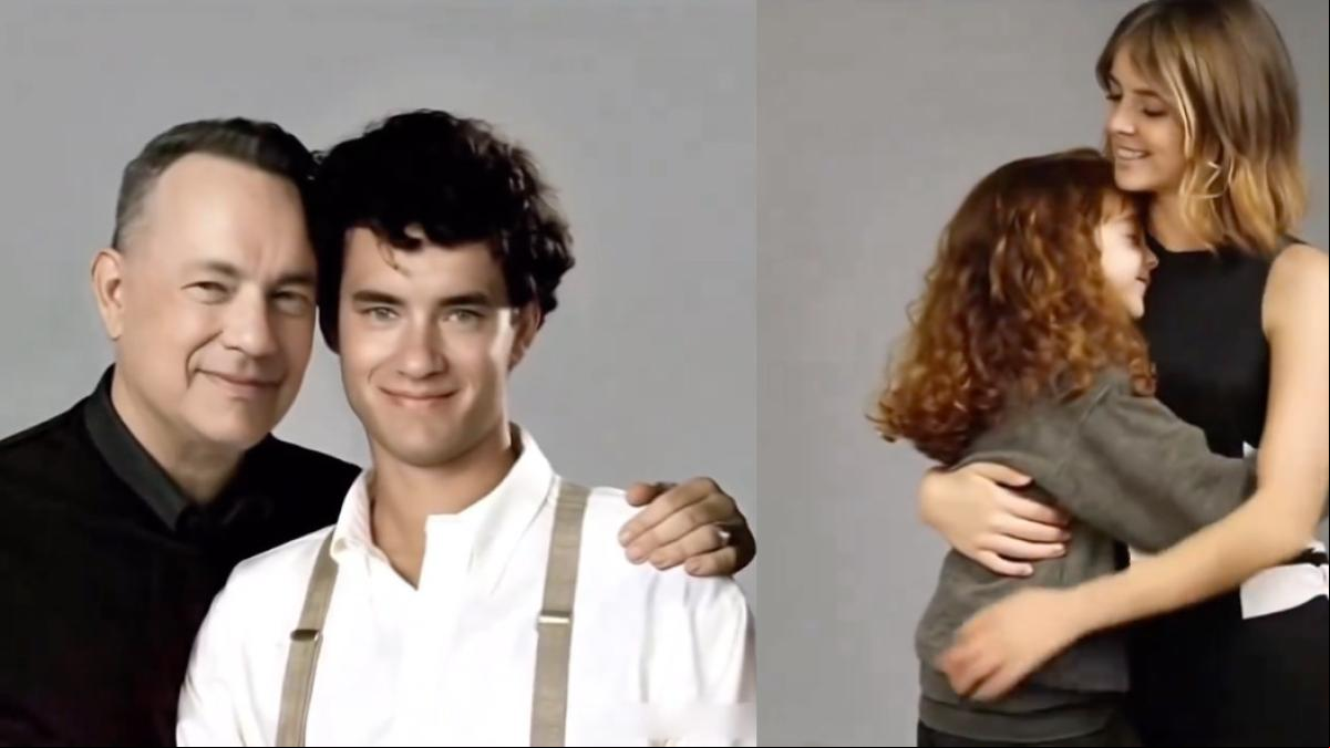 La Inteligencia Artificial logra que famosos actores y cantantes abracen a sus versiones jóvenes que les lanzaron a la fama