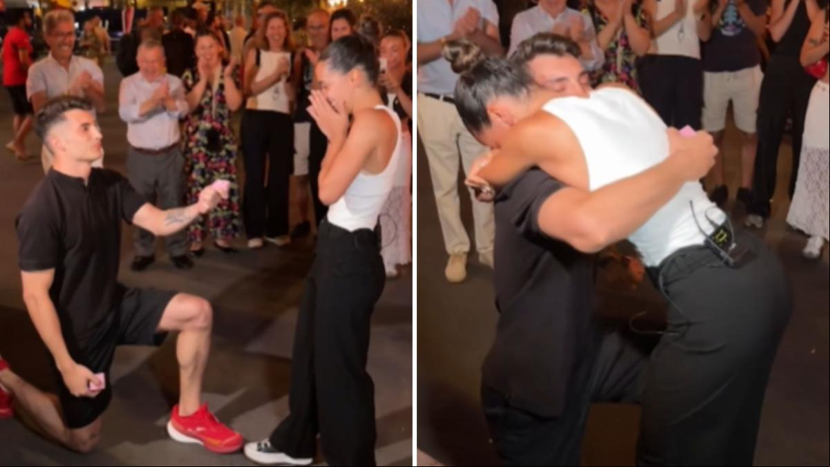 “Quiero seguir haciendo historia contigo”: la emotiva pedida de mano de dos atletas españoles en los Juegos Olímpicos