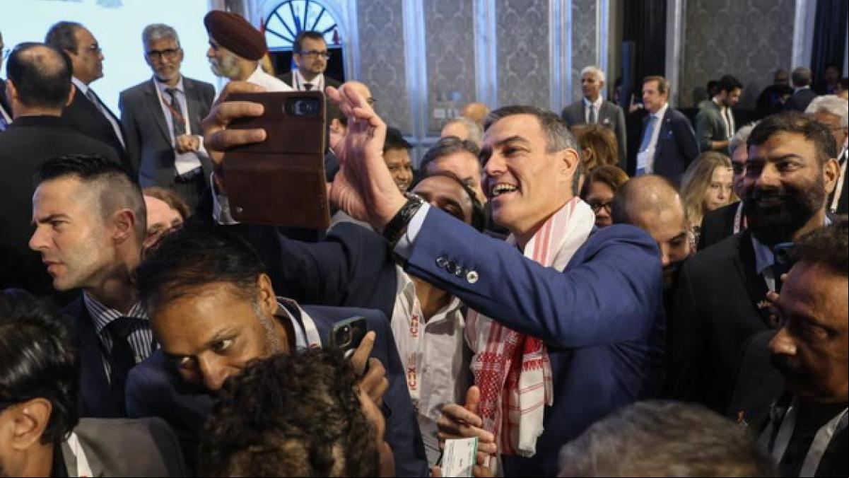 Así ha sido el “recorrido de honor” a Sanchez por su visita a la India