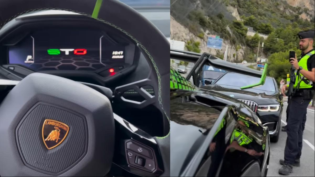 Se da un paseo en su Lamborghini Huracán STO y la policía lo para por un motivo surrealista: “Esto sólo podía pasar en Mónaco”