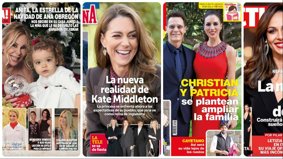 Ana Obregón, Kate Middleton, Christian Gálvez con Patricia Pardo y Eva González protagonizan las portadas