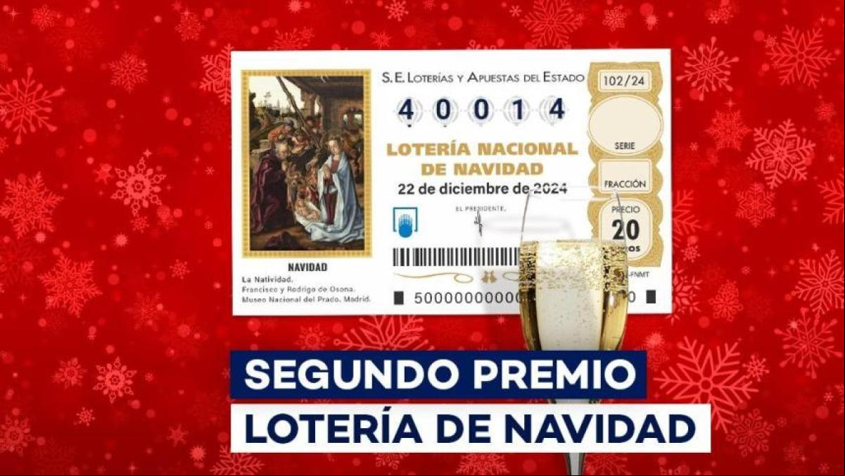 40014, segundo premio de la Lotería de Navidad