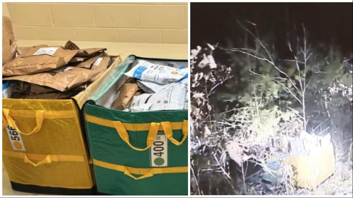 Encuentran tres contenedores llenos de paquetes de Amazon en el bosque y el repartidor deja sin palabras a la policía con su confesión