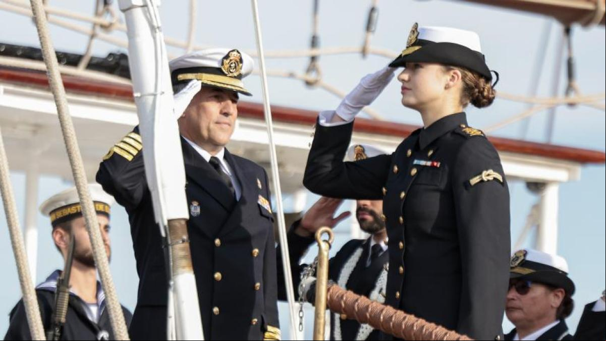 Así han sido los primeros pasos de la princesa Leonor en el Juan Sebastián de Elcano