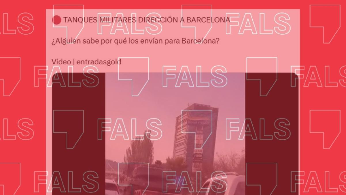 El Ejército no ha enviado tanques a Barcelona, como sugieren vídeos virales