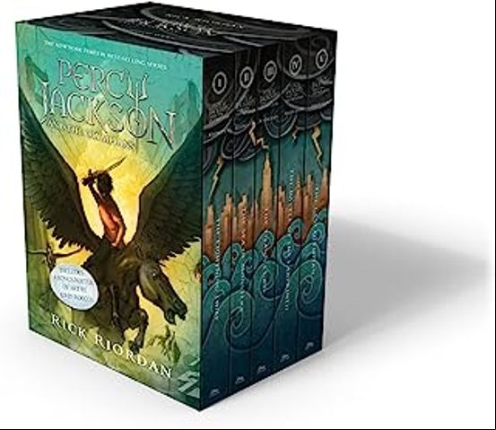 PERCY JACKSON AND THE OLYMPIANS 5 BOOK PAPERBACK BOXED SET (W/POSTER) (edición en inglés)