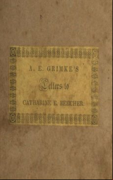 Letters To Catherine E. Beecher (ebook)