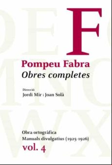 POMPEU FABRA: OBRES COMPLETES VOL. 4