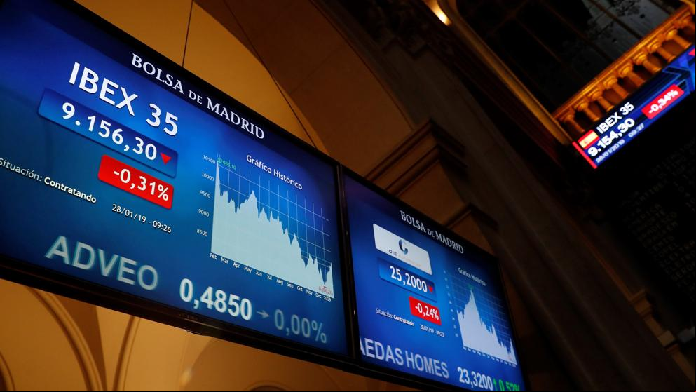 El Ibex 35 amplía pérdidas a media sesión tras conocer las previsiones de Bruselas