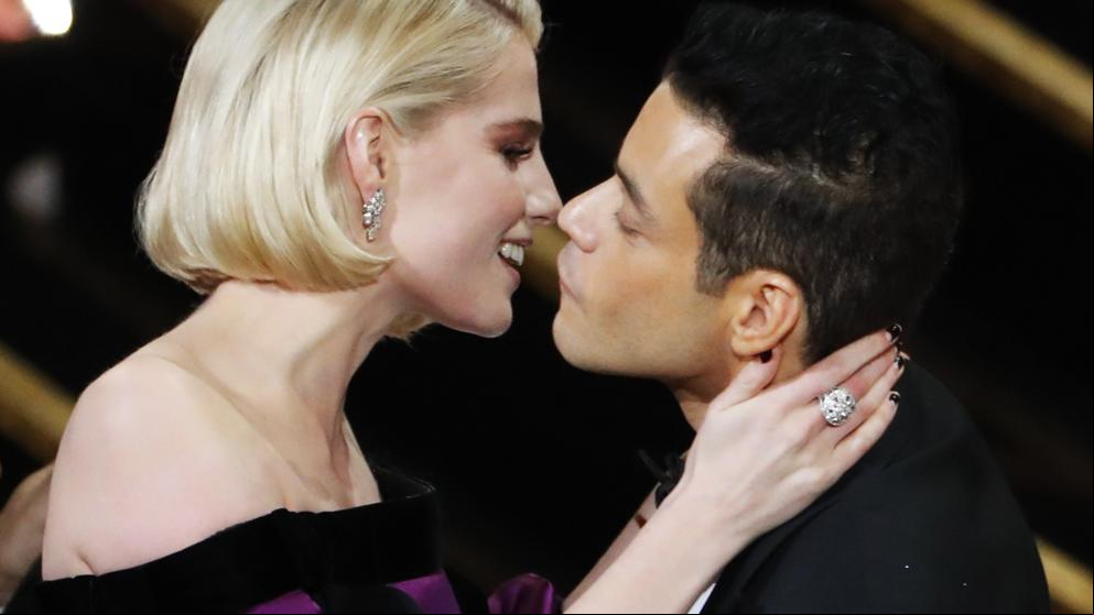 El apasionado beso de Malek, las lágrimas de Gaga y otros grandes momentos de los Oscar