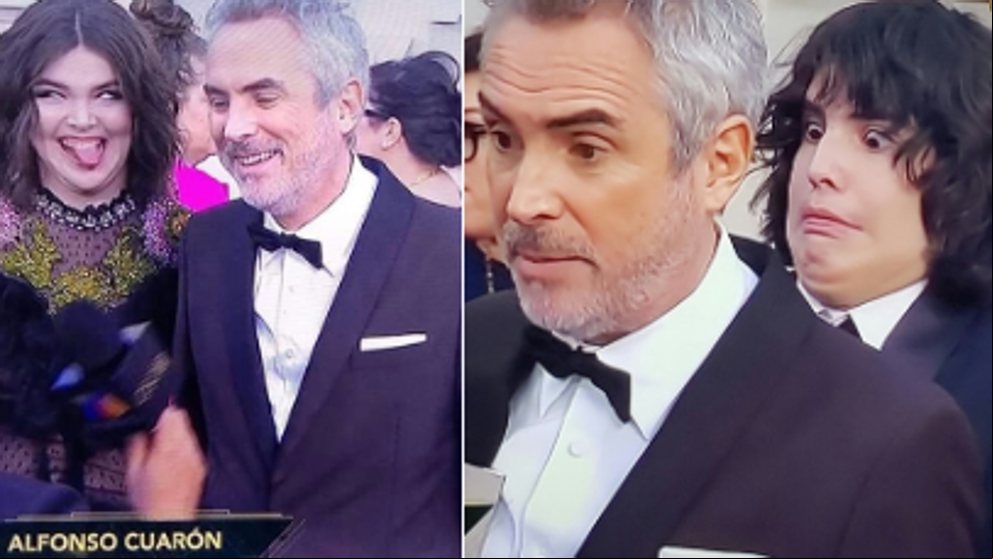 Los hijos de Cuarón, protagonistas inesperados de la alfombra roja por sus bromas
