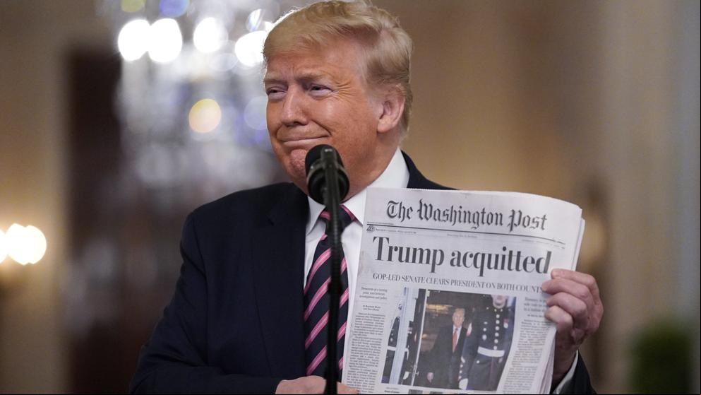 Trump organiza una fiesta en la Casa Blanca para celebrar el fin del ‘impeachment’
