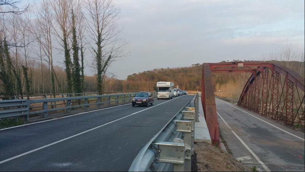Reabierto el puente de la C-35 entre Maçanet y Hostalric dañado por el temporal ‘Gloria’