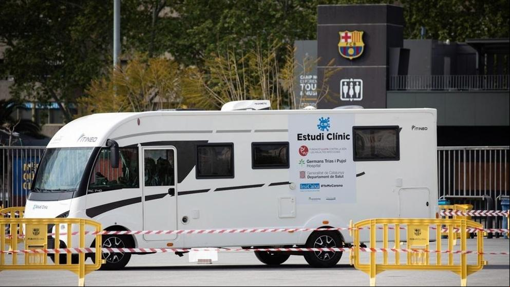 El Camp Nou, punto de recogida de muestras para encontrar el fármaco contra el coronavirus