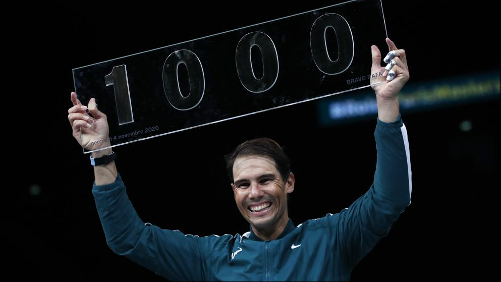 Nadal alcanza la victoria 1.000 en su día más gris