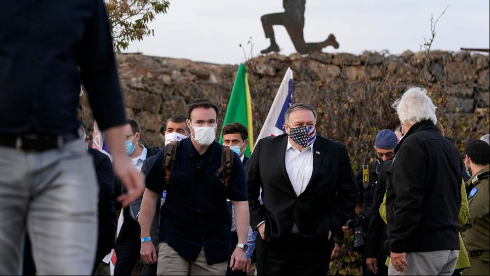 Pompeo pisotea Cisjordania y el Golán